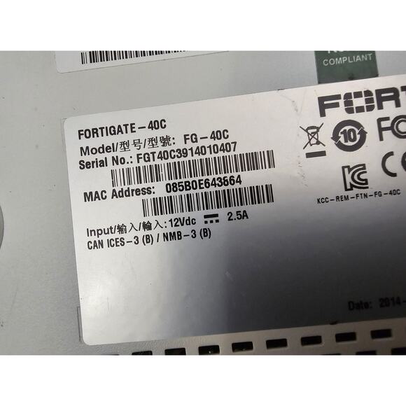 Fortinet Fortigate-40C Firewall FG-40C - Picture 7 of 9